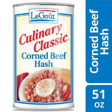 LEGOUT Corned Beef Hash Heat & Servecanned Entree 51 oz., PK12 3750064863